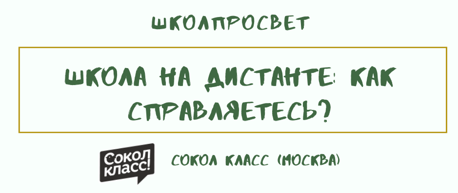 Школа на дистанте: СОКОЛ КЛАСС (Москва)
